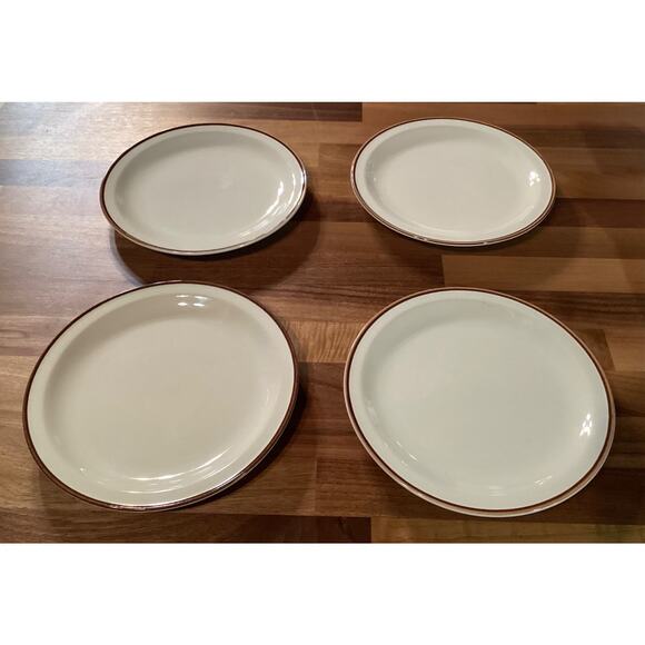 Grace Stoneware DESERT SAND 4 Salad Plates Vintage Made In Japan - Picture 4 of 9